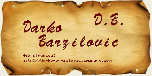 Darko Barzilović vizit kartica